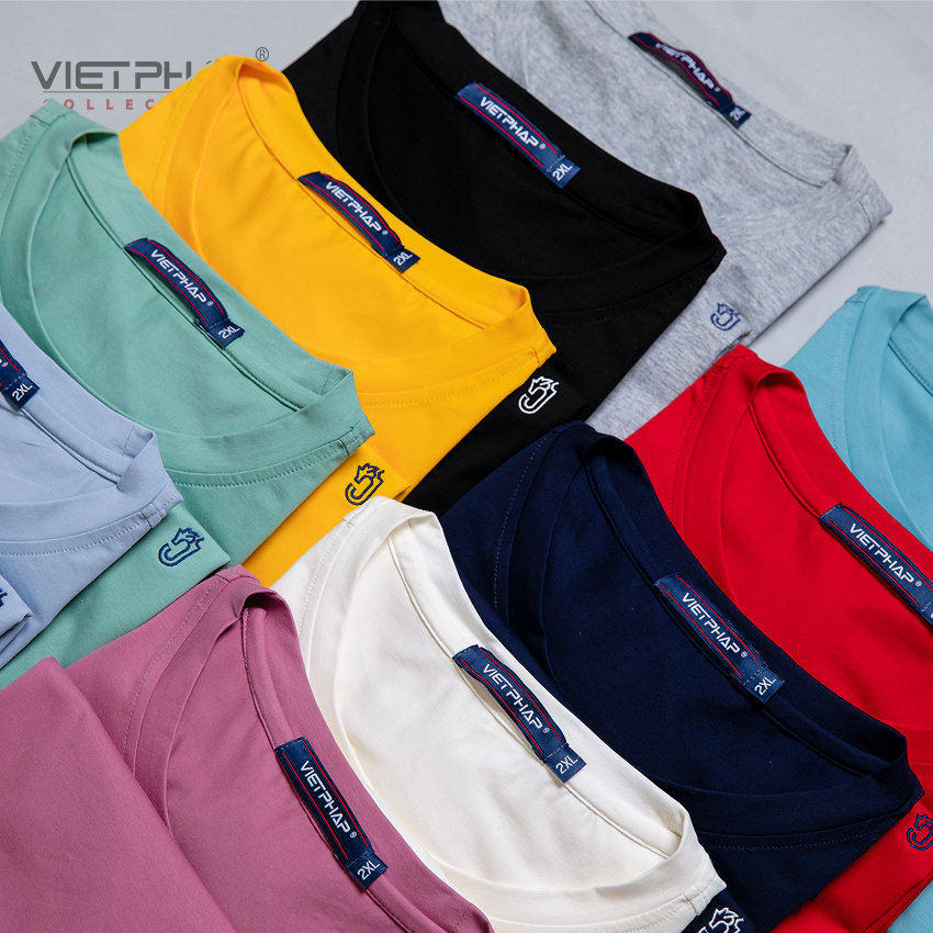 Áo Thun T-shirt Nam Cao Cấp VIỆT PHÁP/ Form Body - Chất liệu Cotton co giãn 4 chiều, thấm hút mồ hôi tốt 1501