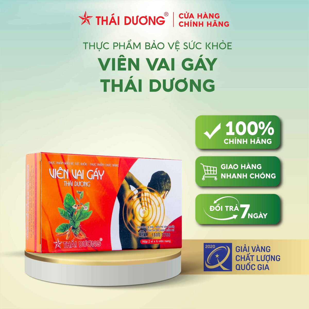 Viên uống Viên Vai Gáy Sao Thái Dương 30 viên/hộp - Sao Thái Dương