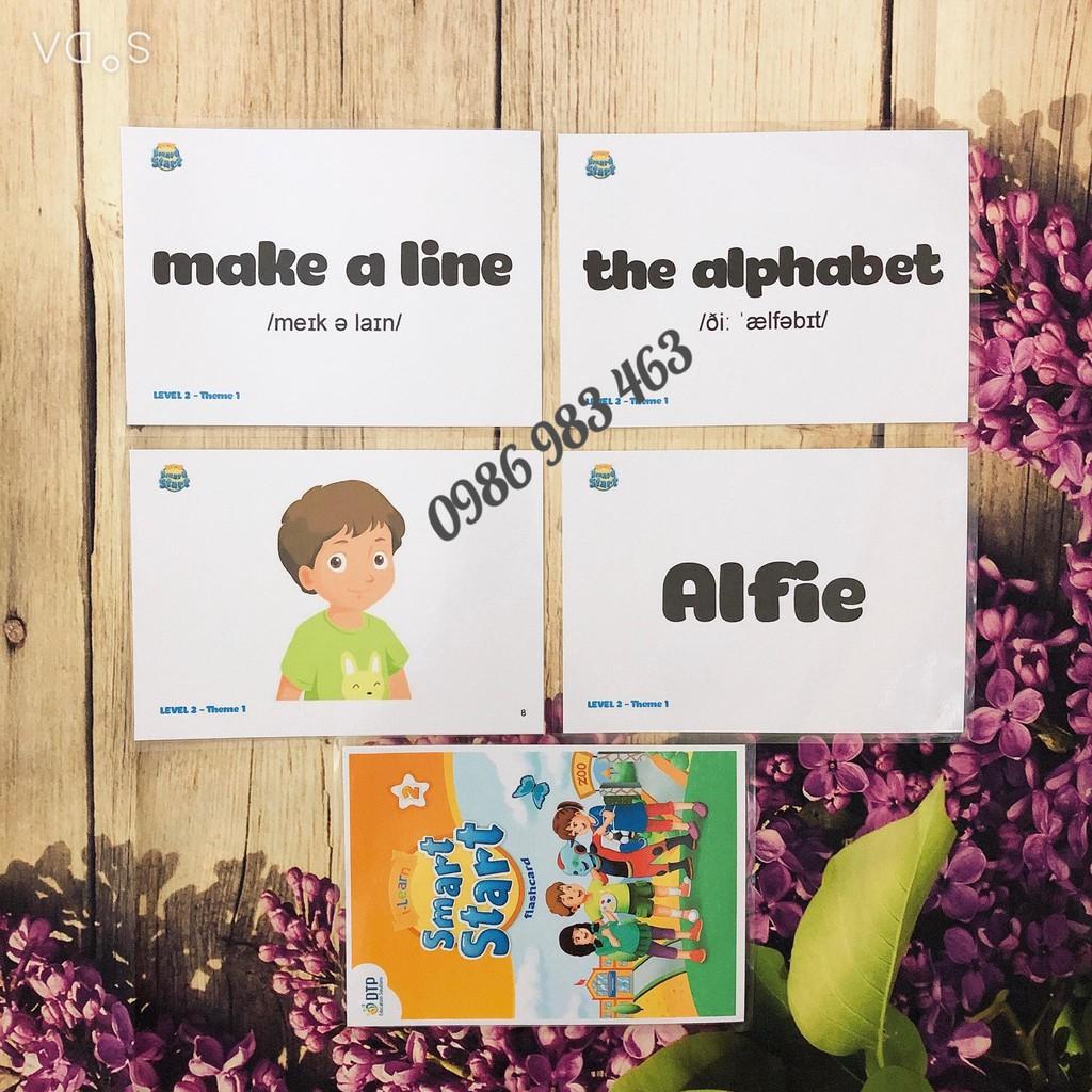 flash card SMART START Leve 2 - 266 thẻ thiết kế hai mặt ép plastic cực bền đẹp