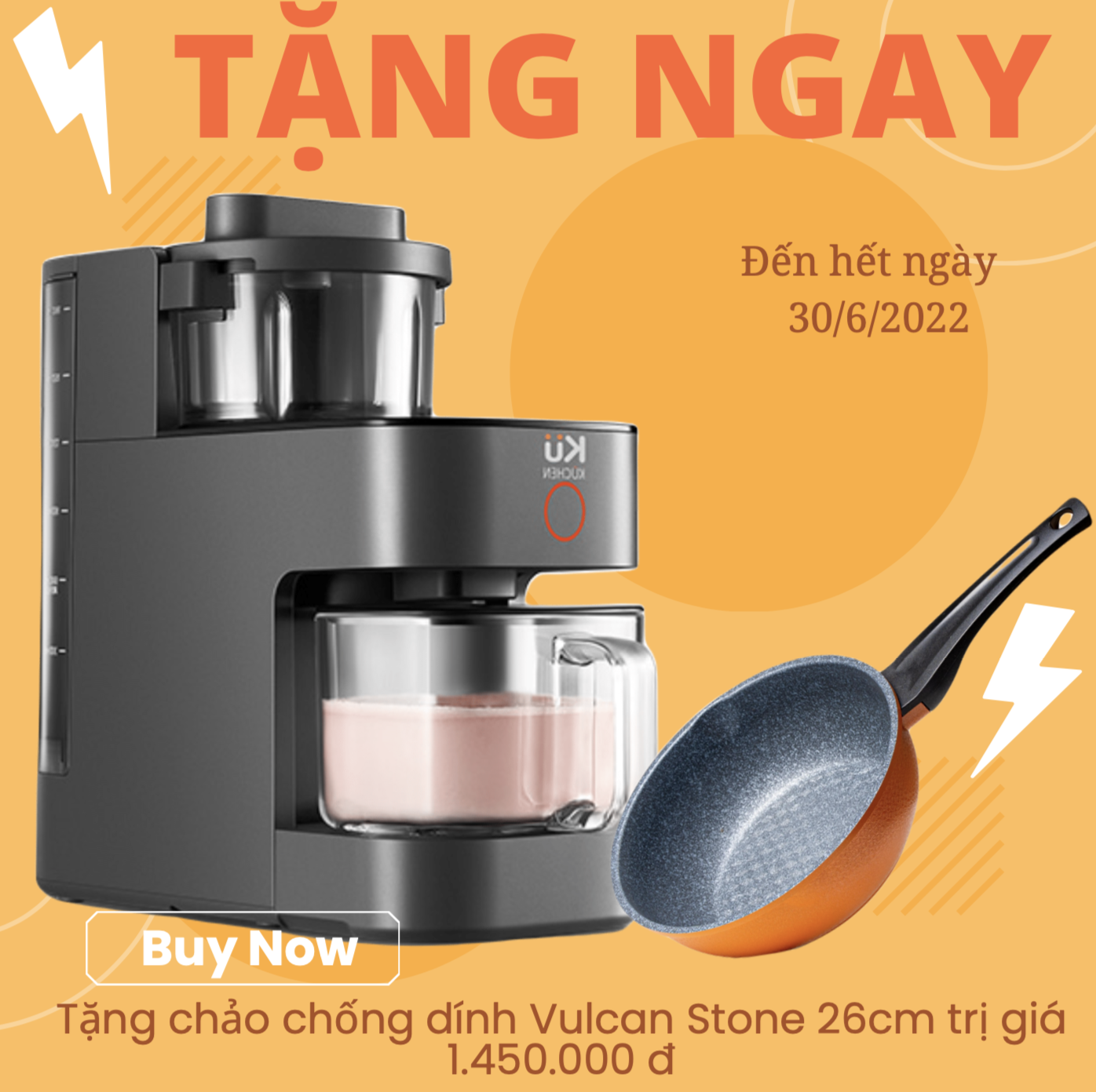 Máy sữa hạt đa năng KUCHEN DKS1281 - Hàng Chính Hãng