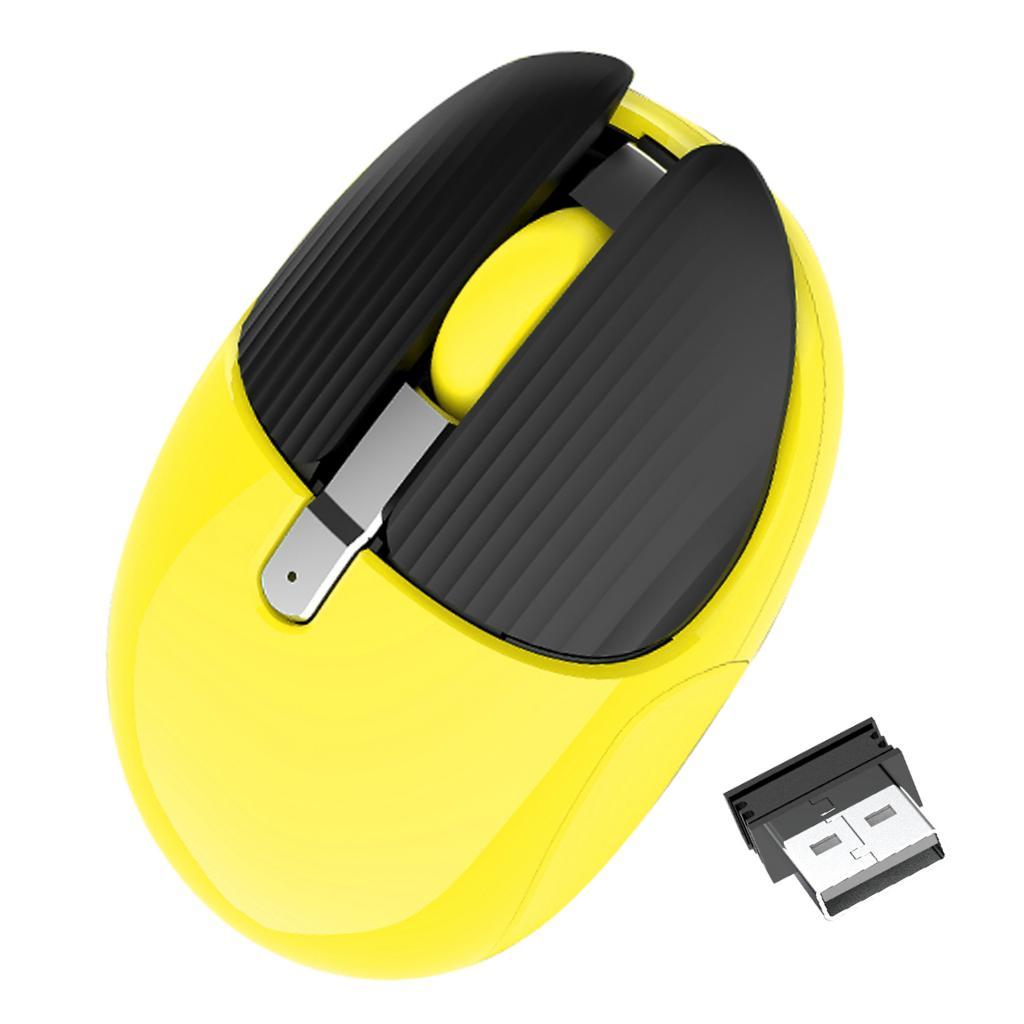 2.4G Wireless Mouse 1600DPI USB Receiver For Computer Yellow 2.4G Wireless