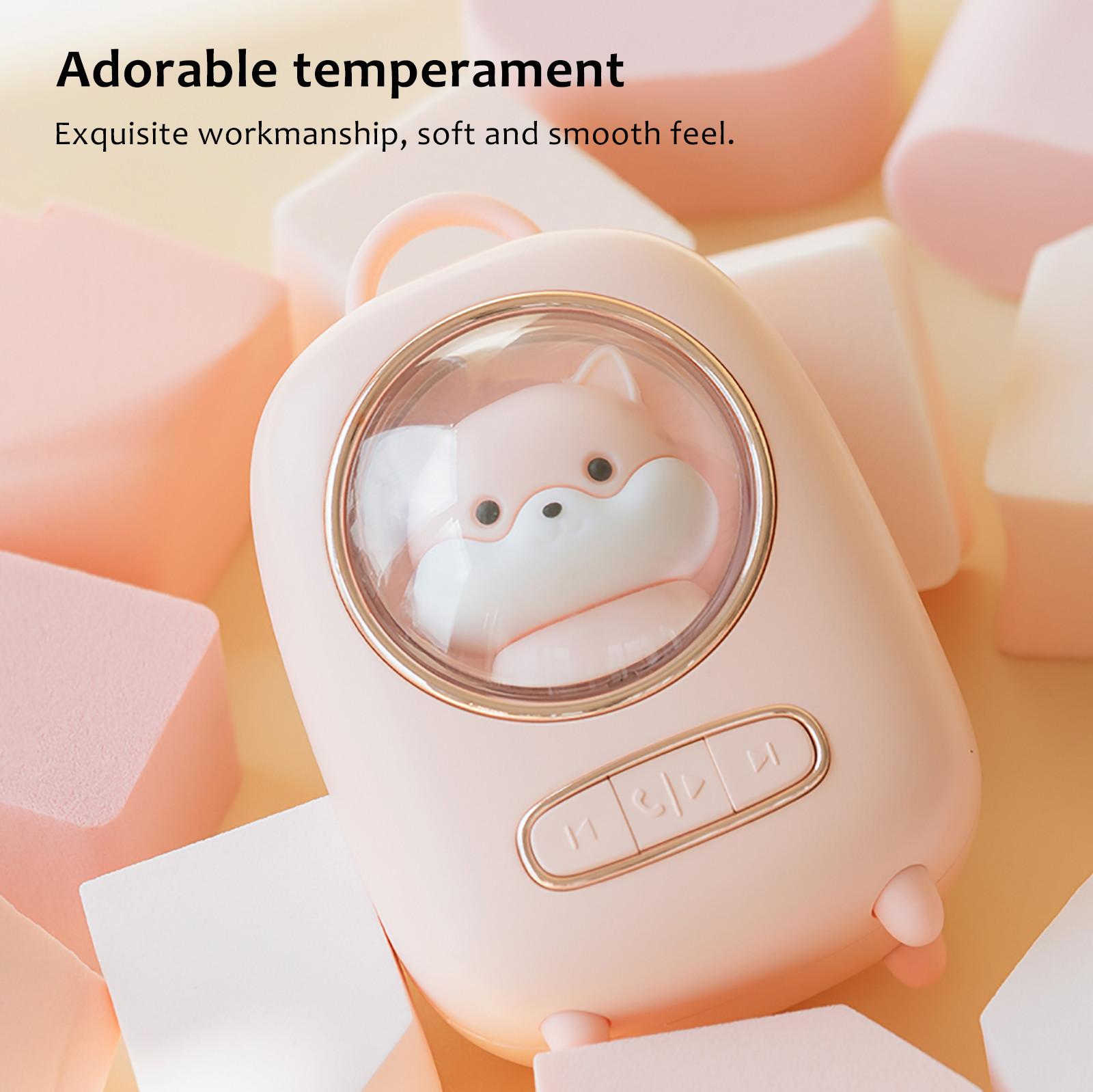 Không gian loa di động di động dễ thương loa nang loa hoạt hình thú cưng quà tặng bluetooth nhỏ không dây loa lớn Color: Pink Woofer Size/Full-Range Size: One Size
