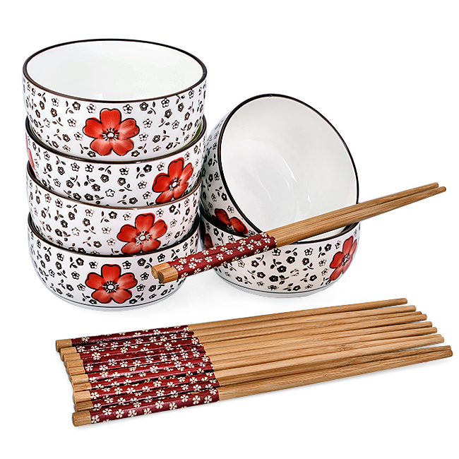 3 Bộ 5 đôi đũa trang trí hoa văn - Hàng Nội Địa Nhật