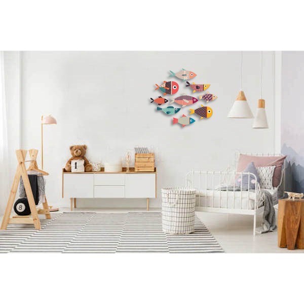 BỘ TRANH TREO TƯỜNG COLOR FISHES PHONG CÁCH NHẬT BẢN, TRANH TREO TƯỜNG PHÒNG KHÁCH, PHÒNG NGỦ , PHÒNG ĂN