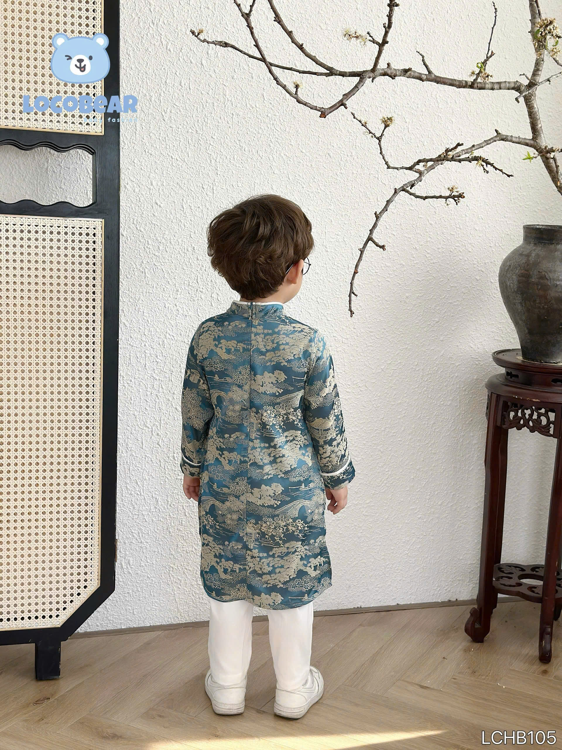 Áo dài tết cho bé trai mẫu Cát tường diện lễ tết năm mới từ 12-40kg hàng thiết kế cao cấp