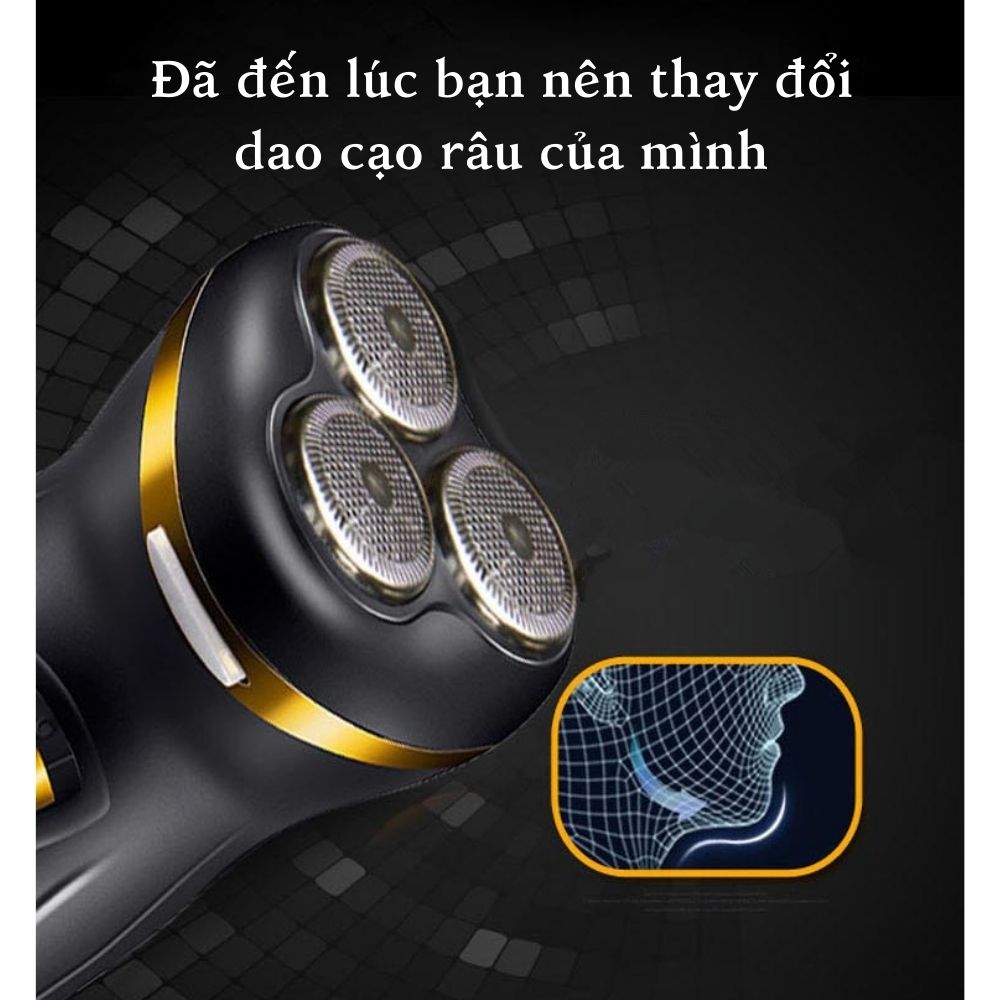 Máy cạo râu Lanith ES0178 thiết kế thông minh theo khuôn mặt châu Á – Không làm tổn thương da, tiết kiệm thời gian