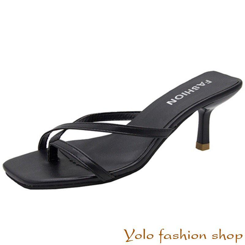 Sandal nữ thời trang gót nhọn 7cm quai mảnh xinh xắn hàng Quảng Châu cao cấp CC04