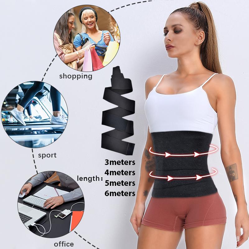 Băng Quấn Shaperwear Dây Eo Huấn Luyện Nữ Giảm Béo Bụng Quấn Dây Tập Toàn Thân Chống Ban Nhạc Tập Toàn Thân 3/4M