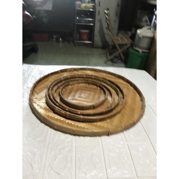 Mẹt tre ,mẹt mây tre đan đựng thức ăn com bo 5 tấm 20,25,30,35,50cm trang trí Tết