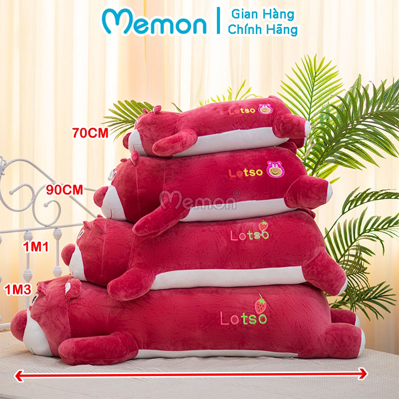 Gối Ôm Lotso Huggin Bear Nhồi Bông 70cm - 1m - 1m3 Cao Cấp Memon