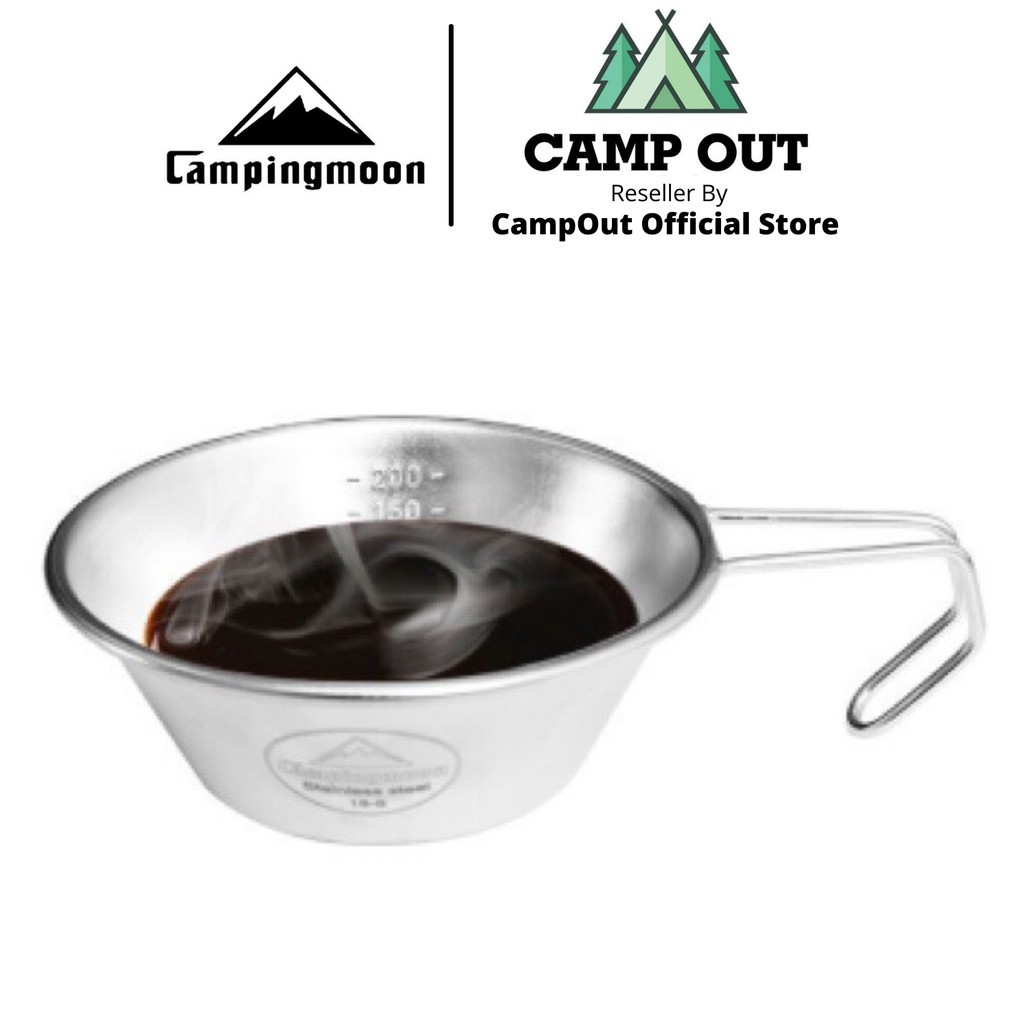 Đồ cắm trại bát nước Campingmoon campoutvn kiêm chén đựng đồ ăn nước chấm du lịch dã ngoại nấu ăn nhỏ gọn tay cầm chống nóng A080