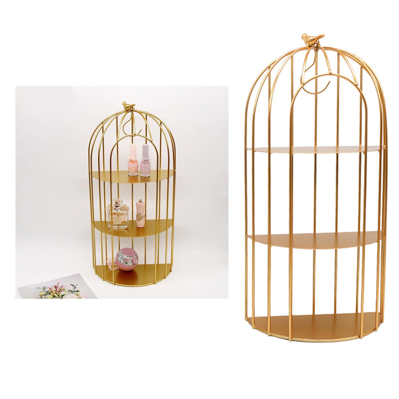 Rodeo Nordic Rack Storage Iron Luxury Bird Cage Organizer Stand Holder Vanity