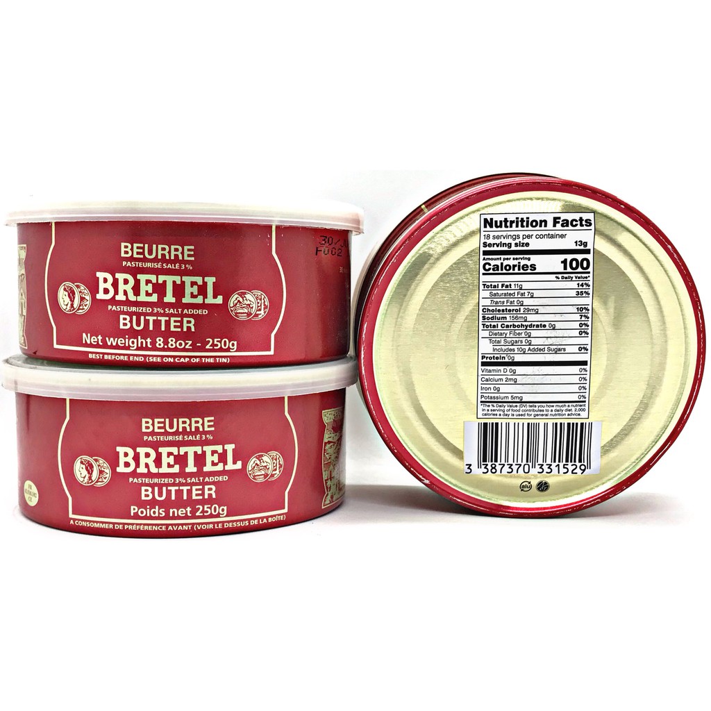 Bơ Bretel Đồng Tiền Pháp Bretel French Butter 250g - Bretel Butter 250gr. Date 04/2024