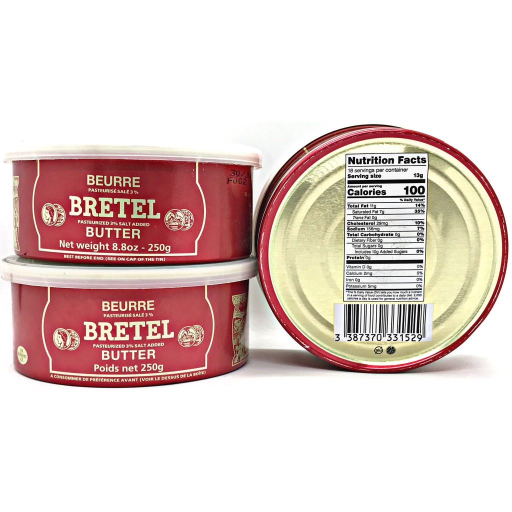 Bơ Bretel Đồng Tiền Pháp Bretel French Butter 250g  - Bretel Butter 250gr.