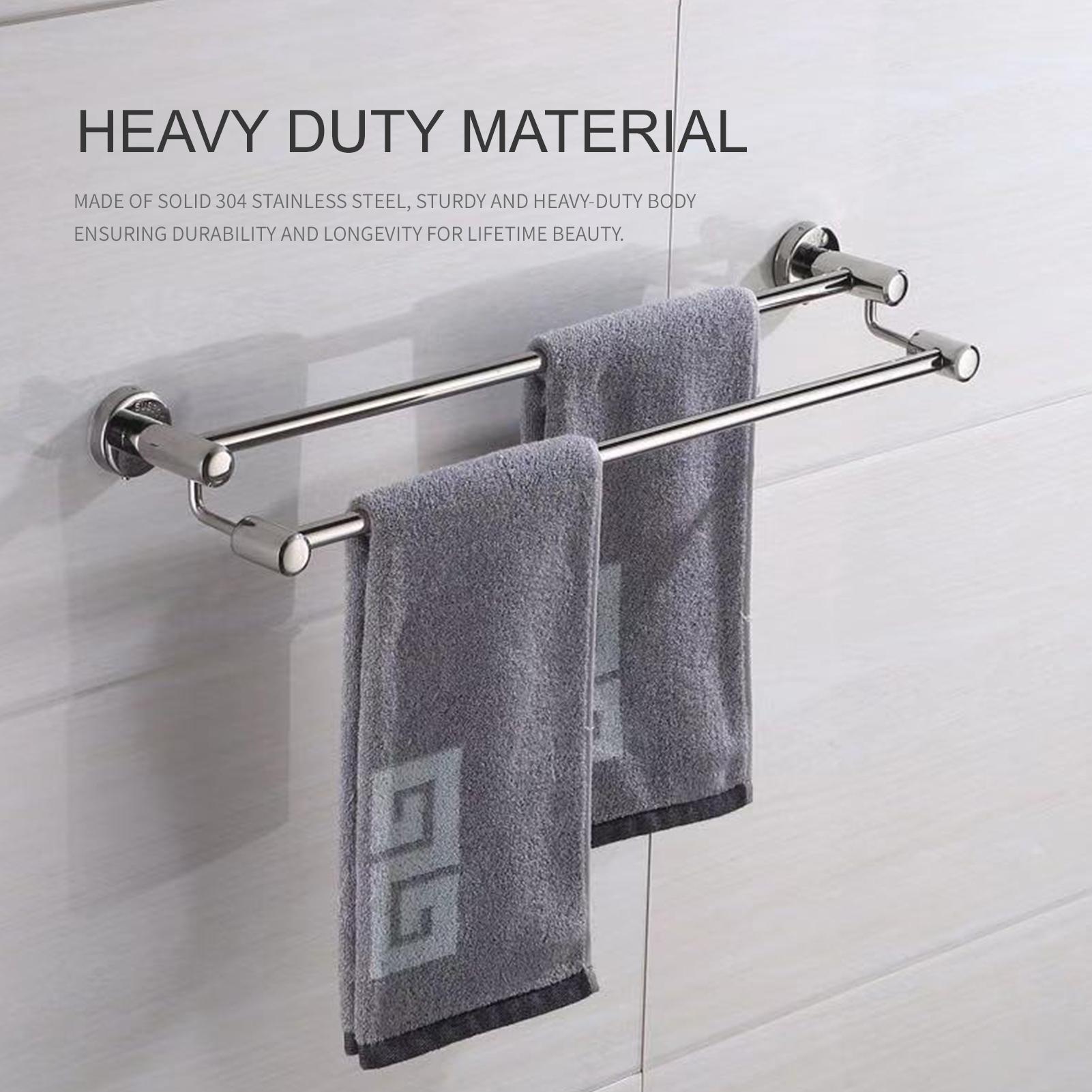 Giá để khăn tắm 2 thanh 23 inch, thanh treo khăn tắm treo tường