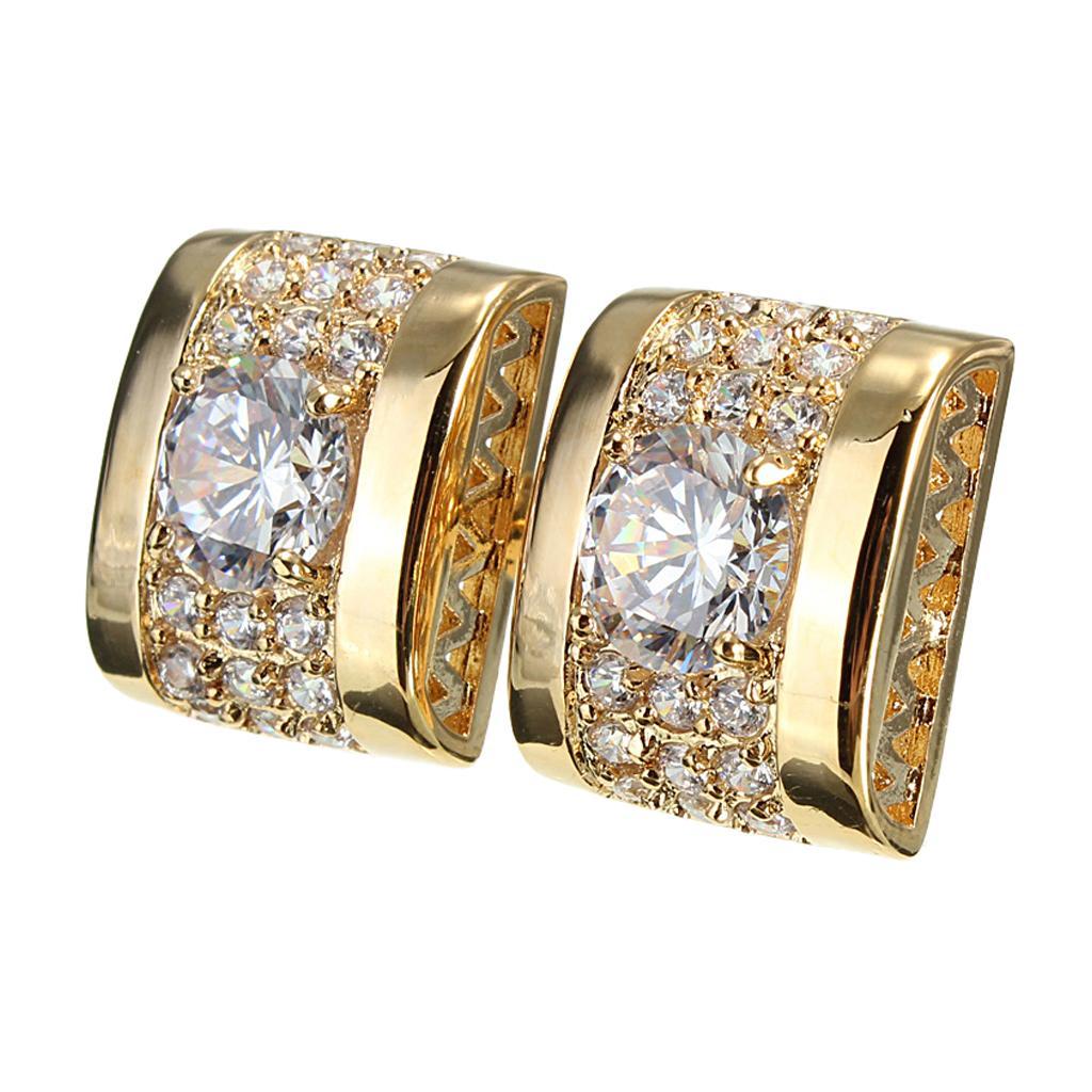 Unique Mens Brass Rectangle Formal Cuff Links Fashion Male Gift