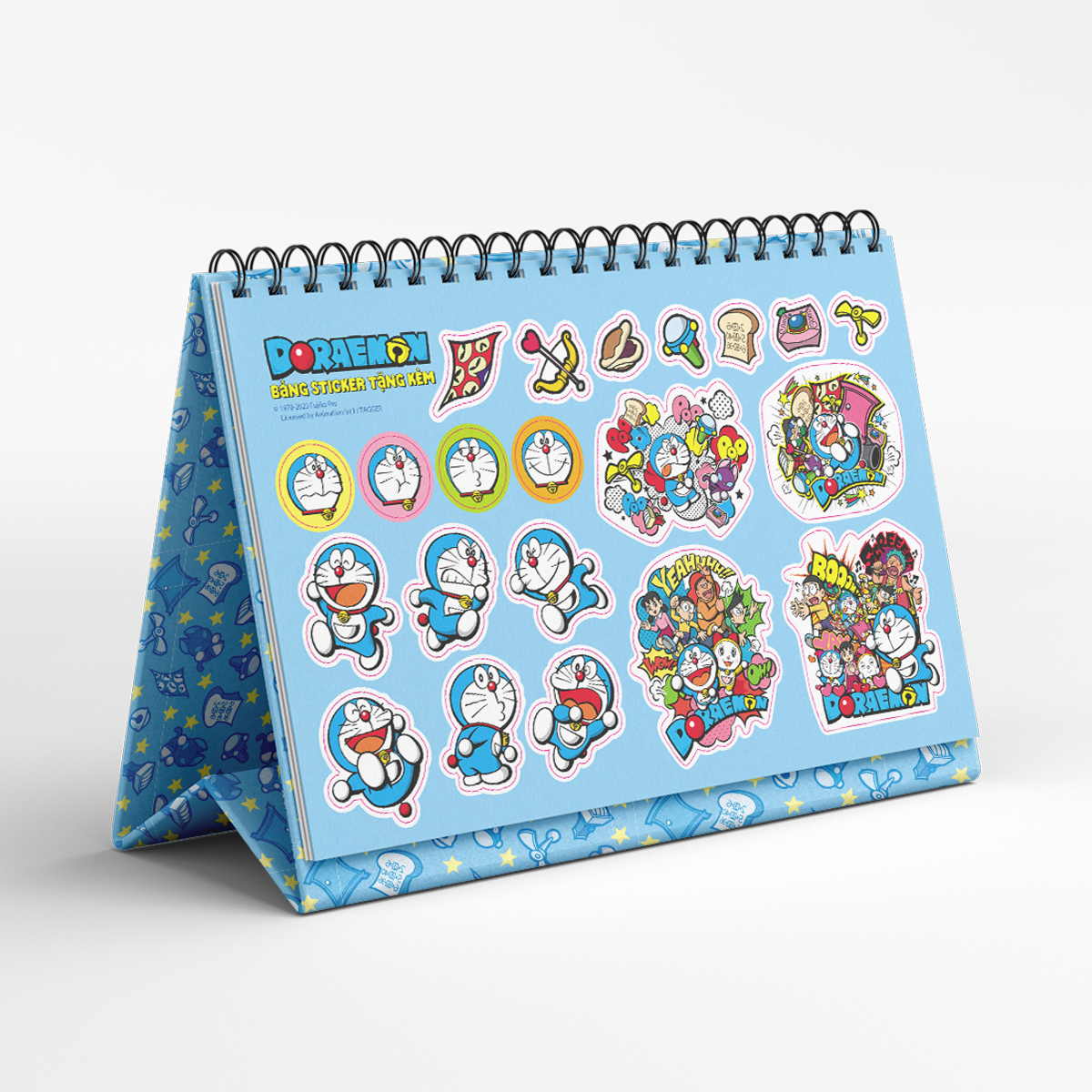 Lịch Để Bàn DORAEMON 2024 (Tặng Kèm Bảng Sticker)