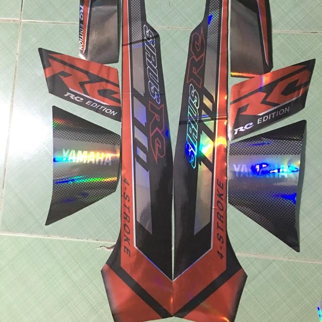 Tem sirius 110 RC đỏ đen 2017 crom