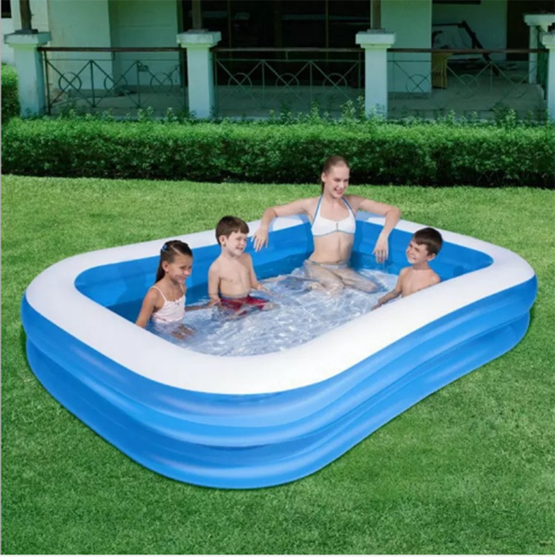 Bể phao bơi cao cấp cho gia đình 2.9m (290x170x60 cm) Tặng Kèm Phao Bơi Đỡ Cổ Cho Bé (màu ngẫu nhiên)