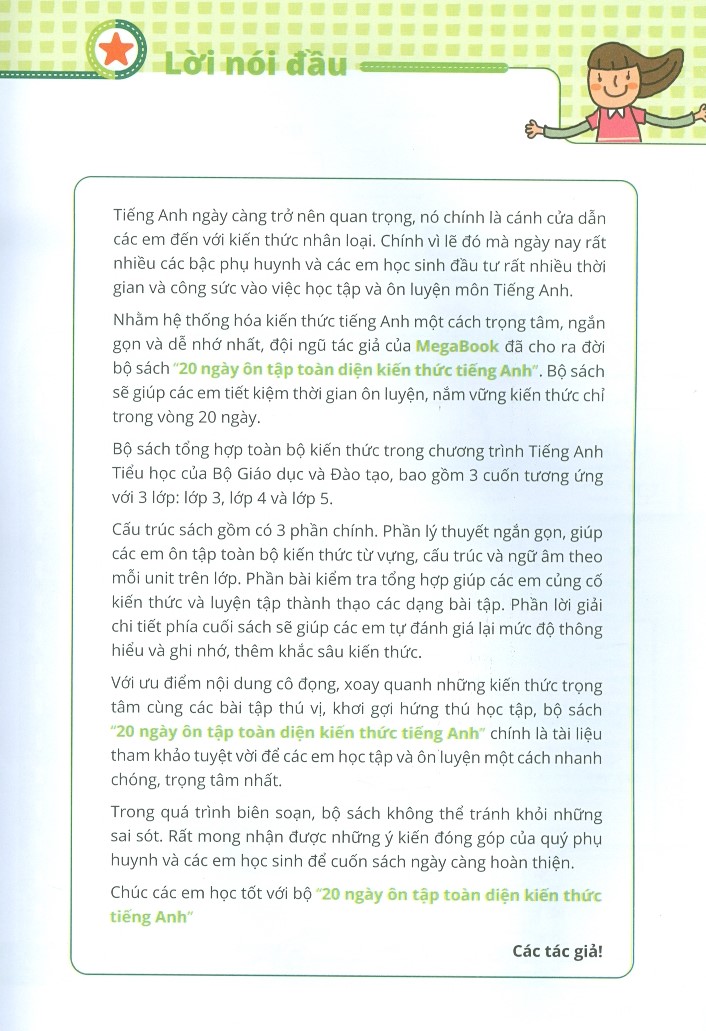 20 Ngày Ôn Tập Toàn Diện Kiến Thức Tiếng Anh Lớp 4