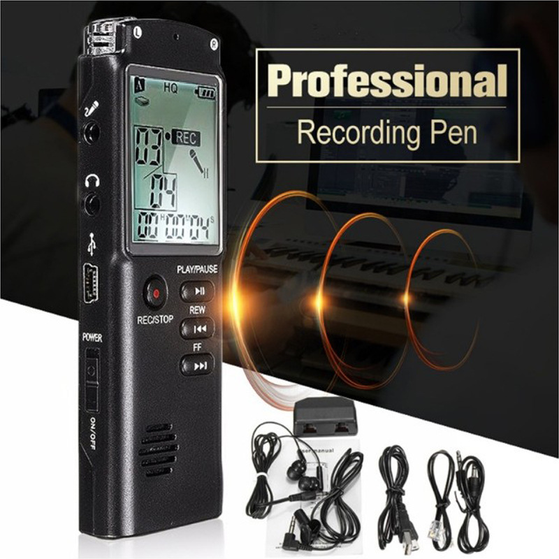 ROGTZ  - Máy Ghi Âm Chuyên Nghiệp T60 Dung lượng 8GB Ghi Âm Chất Lượng Cao Dễ Sử Dụng Ghi âm lặp lại Tự động lưu file Loa ngoài Thời gian ghi âm 720 phút Kết nối dễ dàng USB 2.0 Sinh viên Nhà báo Nhân viên văn phòng Họp hành Phỏng vấn - Hàng Chính Hãng