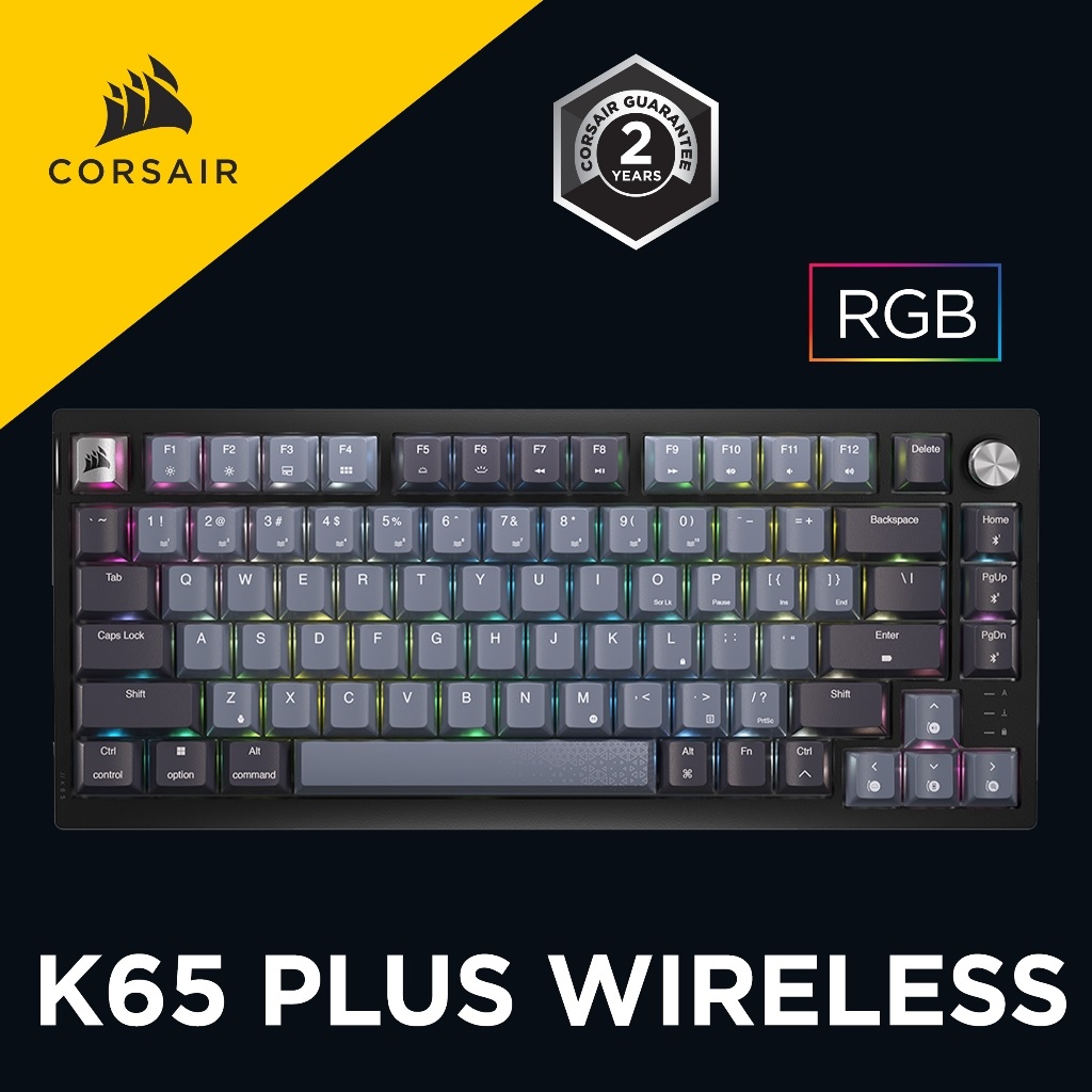 Bàn phím Corsair K65 Plus Wireless - 75% RGB Mechanical Keyboard_Mới, hàng chính hãng