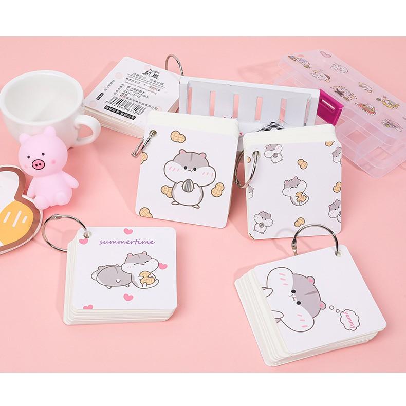 Flashcard Khổ Lớn MeoMeo 80 Tờ 7x7cm Cute