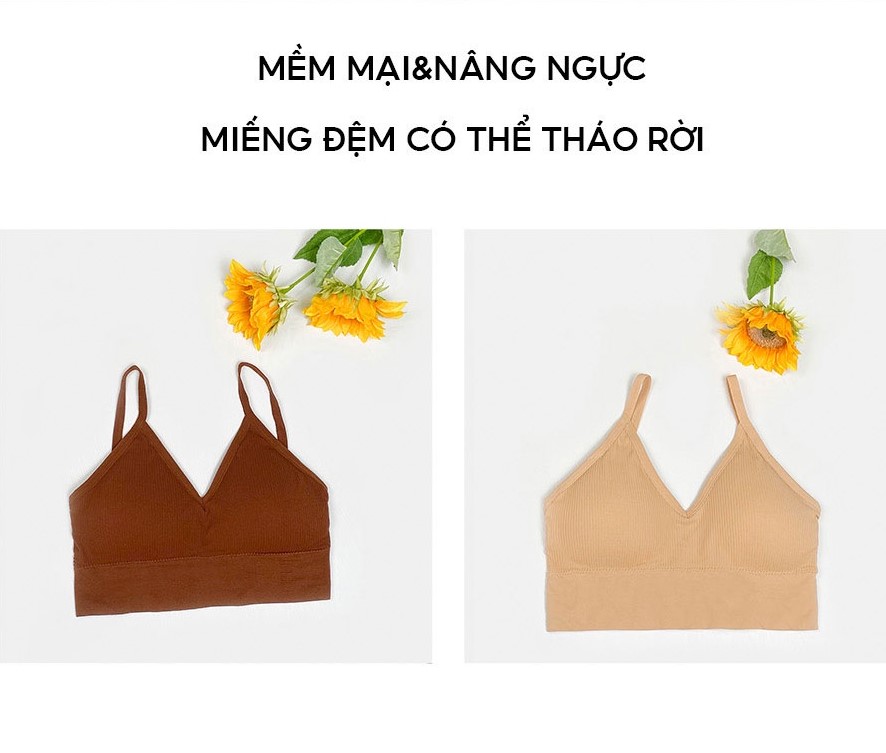 Áo ngực thể thao mềm mại có thể tháo rời KV02 (màu xanh lá/đen/vàng