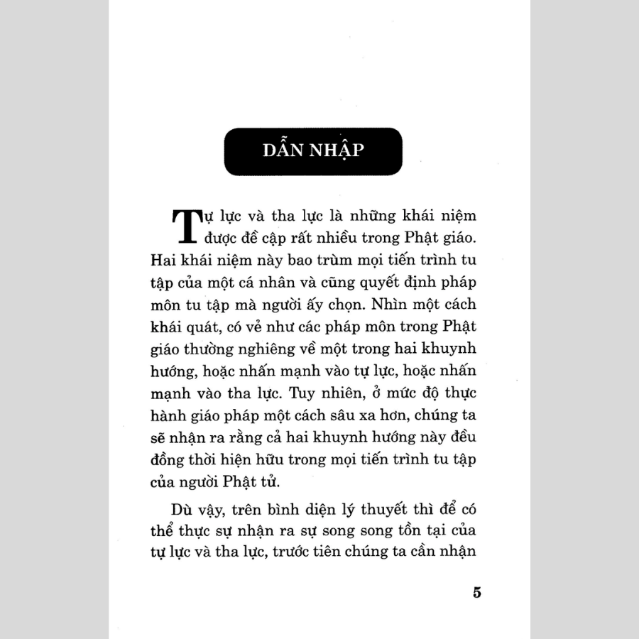 Tự Lực Và Tha Lực Trong Phật Giáo