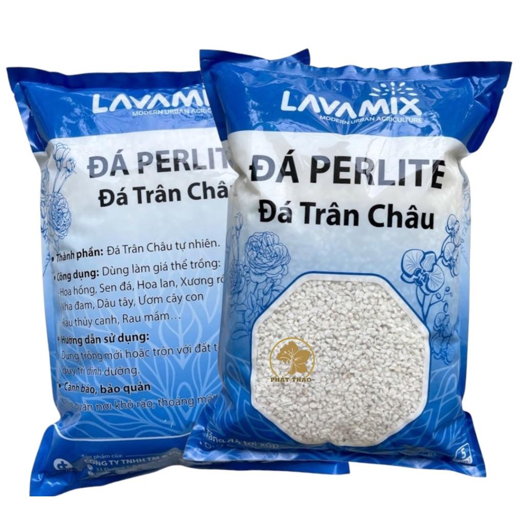 Đá Perlite Lavamix (Đá Trân Châu) chuyên trồng Hoa Hồng Sen Đá Hoa Lan Xương Rồng Nha Đam Dâu Tây Ươm Cây Non gói 5dm3