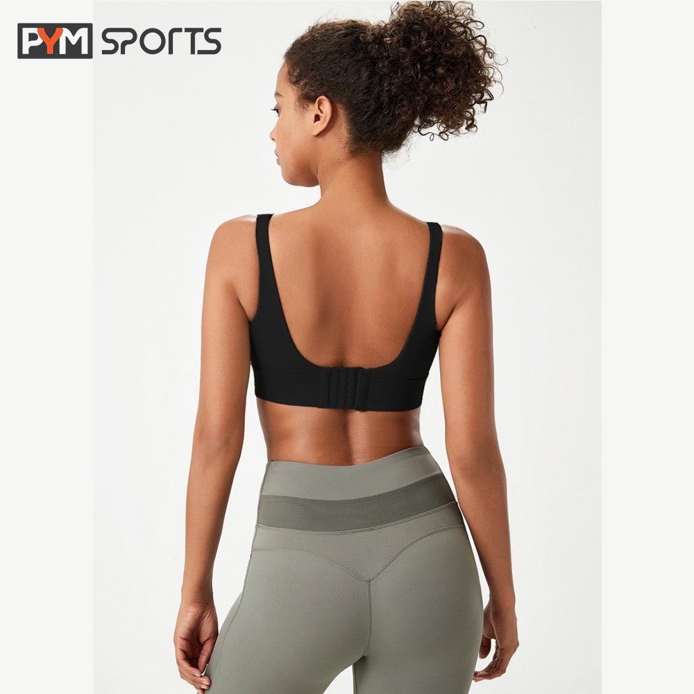 Áo bra tập Yoga - Gym PYMSPORT - PYMBR023 cài sau lưng, mút may cố định chất thun lạnh co giãn tốt nâng đỡ ngực