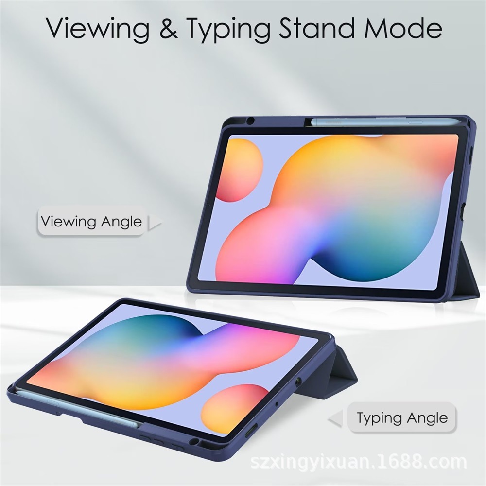 Bao Da Cover Cho Samsung Galaxy Tab S6 Lite 10.4 P610 / P615 Có Khe Cho Bút Cảm Ứng Smart Cover