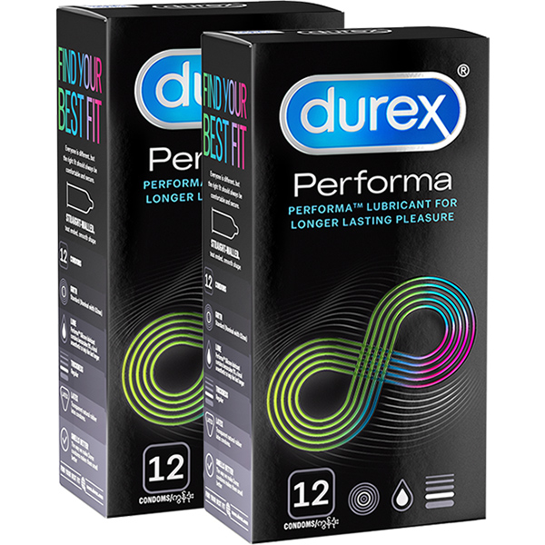 Bao Cao Su Kéo Dài Thời Gian Durex Performa Hộp 12s + Hộp 12s