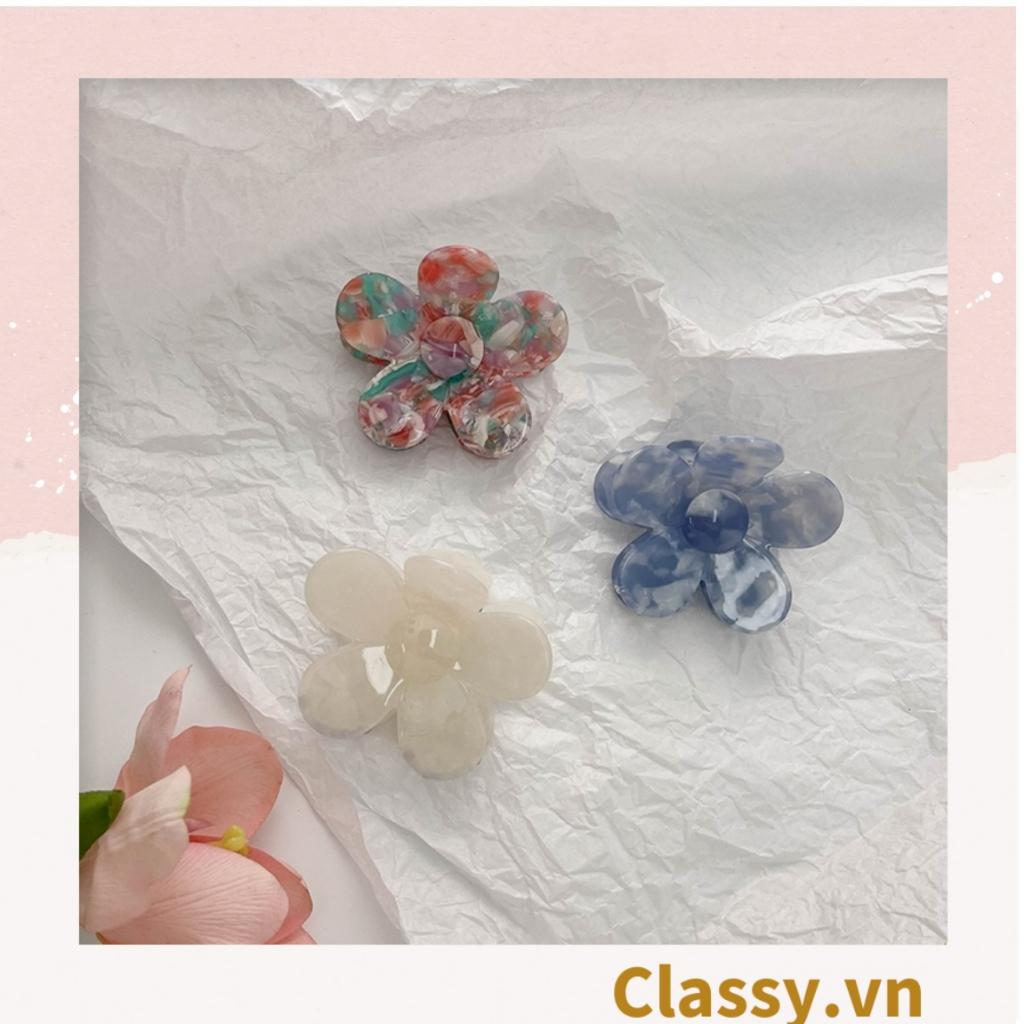Kẹp càng cua, kẹp tóc Classy cỡ lớn hoa nhiều màu PK1611