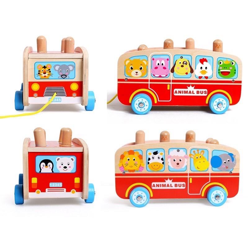 Đồ chơi xe bus đập chuột