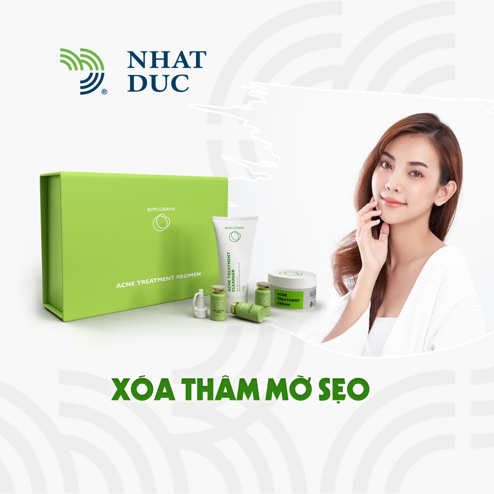 Bộ Mụn Chuẩn Y Khoa BEMO Derma - Xóa thâm, Liền sẹo, Diệt vi khuẩn, vi nấm