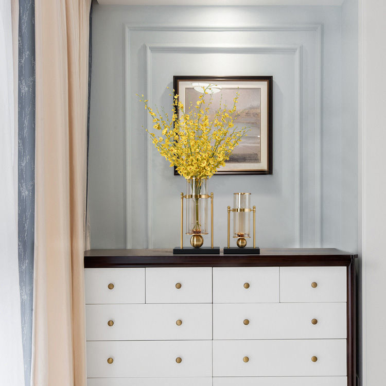 Bình Hoa Thủy Tinh Hợp Kim Sang Trọng Cao Cấp Kiểu Châu Âu DECOR LUXURY - Hàng Nhập Khẩu