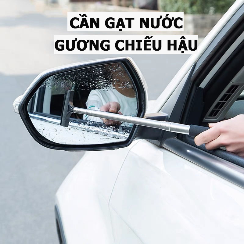 Cần Gạt Nước Gương Chiếu Hậu Xe Ô Tô Có Thể Thu Gọn; Chổi Lau Kính Rửa Xe Đa Năng- Hàng Nhập Khẩu