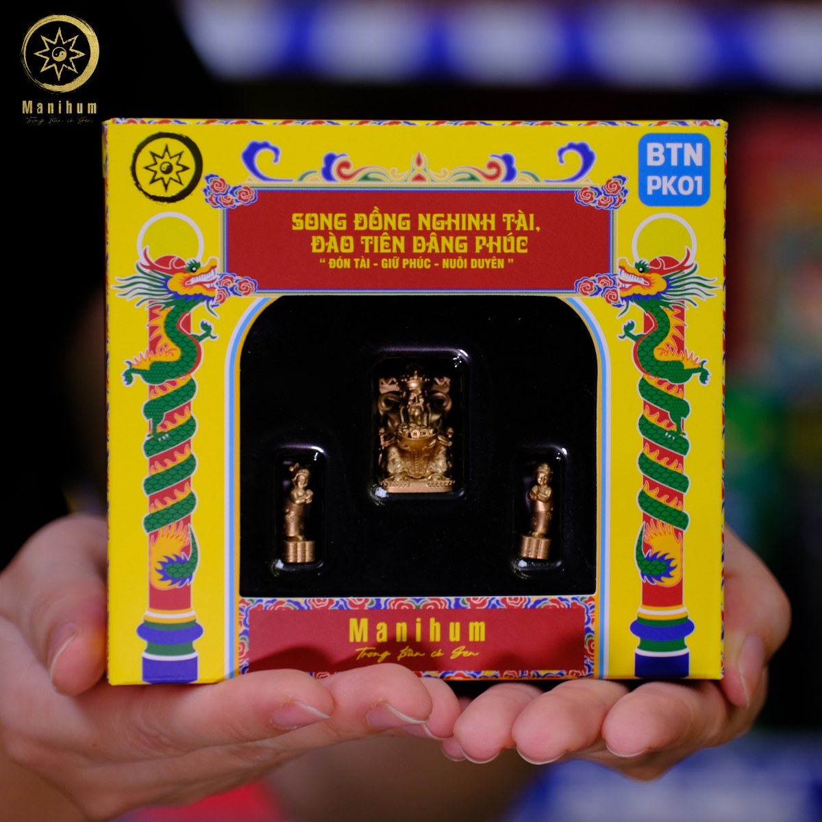 Phụ Kiện Bàn Thờ Thần Tiền Và Tiên Đồng Ngọc Nữ Manihum - Quà Tặng Phong Thủy May Mắn Chiêu Tài - BTNPK-01