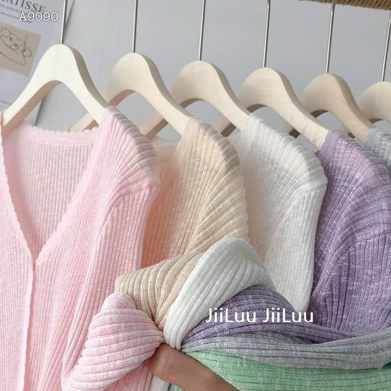 ÁO KHOÁC CARDIGAN CROPTOP LEN THUN LỬNG SUÔNG TRƠN MÀU PASTEL ĐI BIỂN DẠO PHỐ ĐI CHƠI ĐI LÀM ĐI HỌC