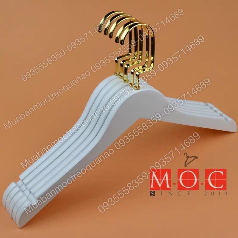 Móc áo gỗ trắng em bé cao cấp