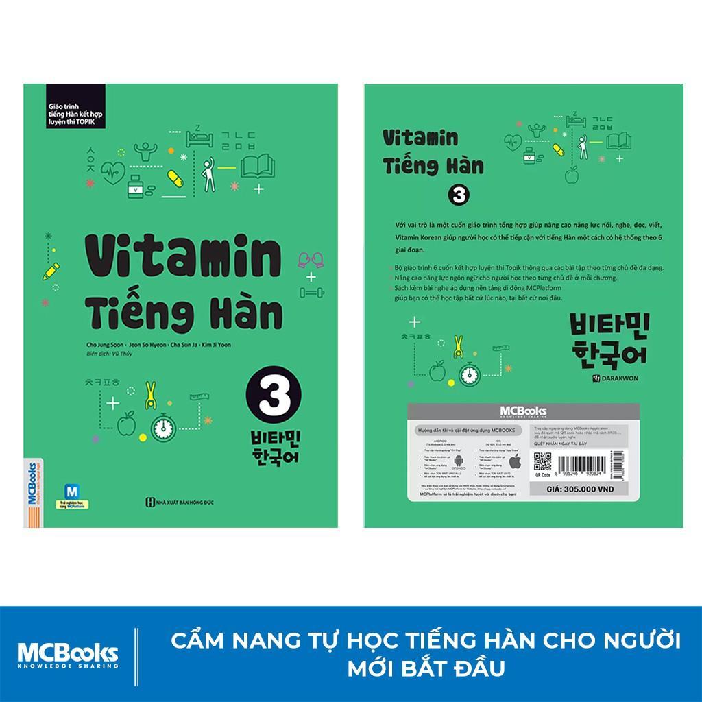 Vitamin Tiếng Hàn 3 Cho Người Mới Bắt Đầu - Học Kèm App Online - Bản Quyền