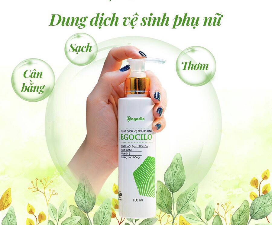 Dung dịch vệ sinh phụ nữ Egocilo ( hộp 150ml ) Khử mùi hôi, chống khô rát, viêm nhiễm, nấm ngứa, Khắc phục tình trạng khí hư, huyết trắng. Giúp vệ sinh vùng kín hằng ngày, thời kỳ kinh nguyệt, thai nghén, sau sinh, trước và sau khi quan hệ tình dục - Hàng chính hãng 100%