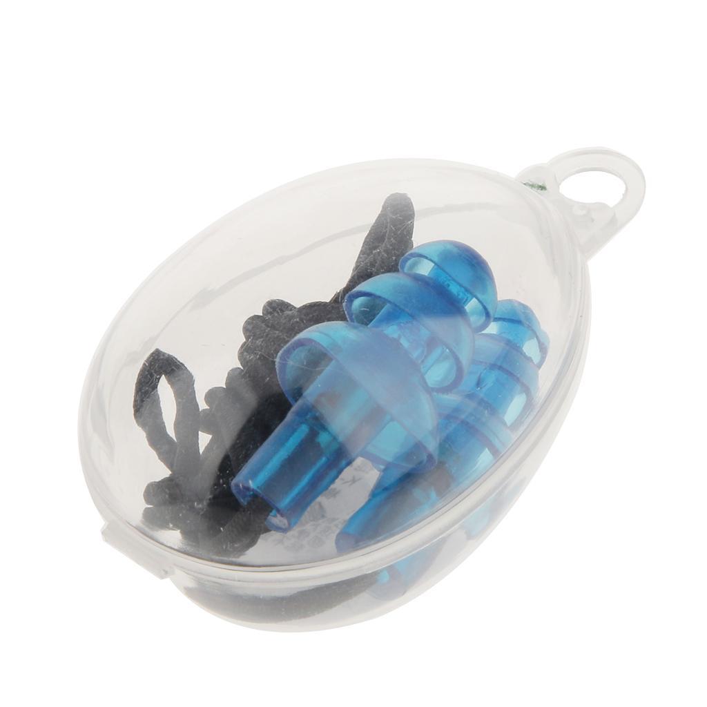 1 Pair Waterproof Super Soft Silicone Ear Plugs Corded Ear Plugs For Surf, Surfing, Swimming