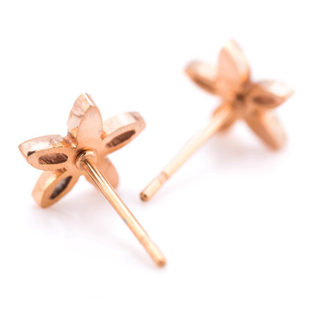 Fashion Women Girls Flower Stainless Steel Ear Stud Earrings Charm Jewelry