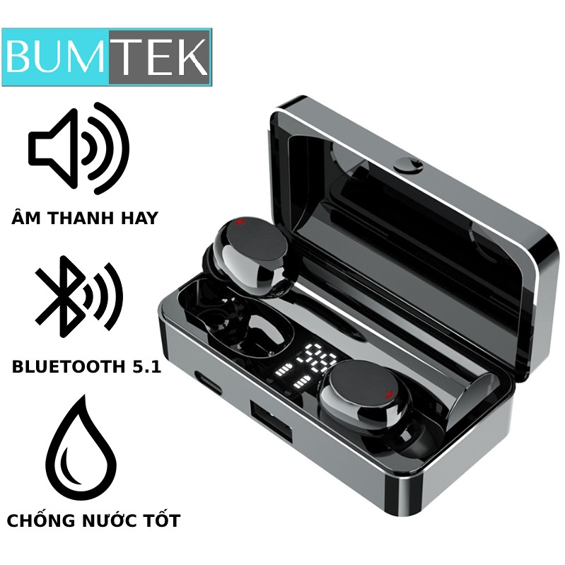 Tai Nghe Bluetooth K4 PRO Bản Cao Cấp Bluetooth 5.3 Cảm Ứng Âm Thanh 9D Sạc Dự Phòng Mẫu Mới - Hàng Chính Hãng