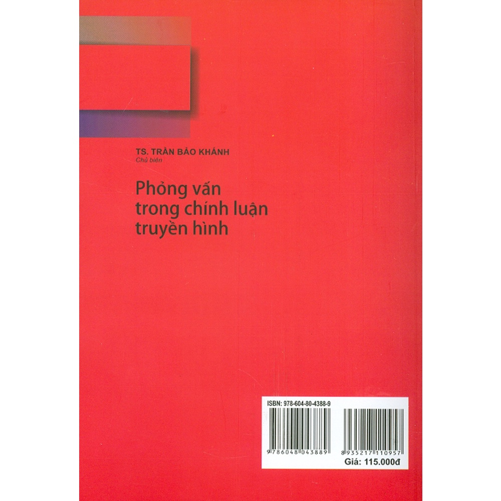 Sách - Phỏng Vấn Trong Chính Luận Truyền Hình