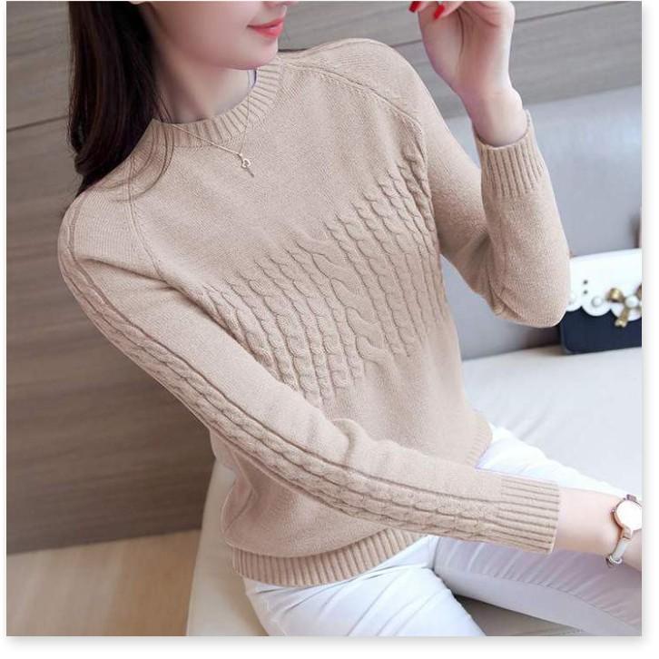 ÁO LEN NỮ THỜI TRANG CHẤT DÀY MỊN A0085, ÁO LEN NỮ HÀN QUỐC