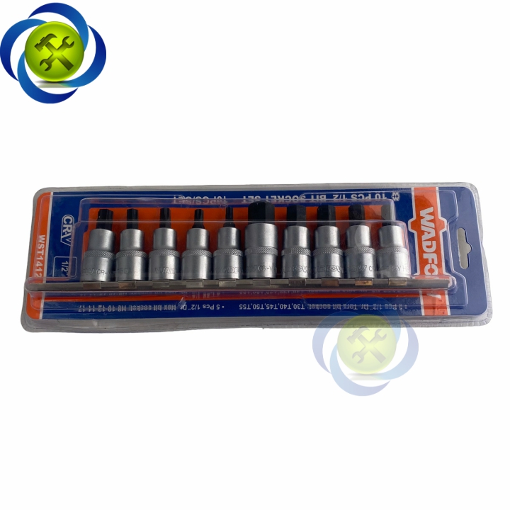 Bộ tuýp 12 chi tiết ra đầu lục giác + đầu sao WADFOW WST1412 chuôi 1/2