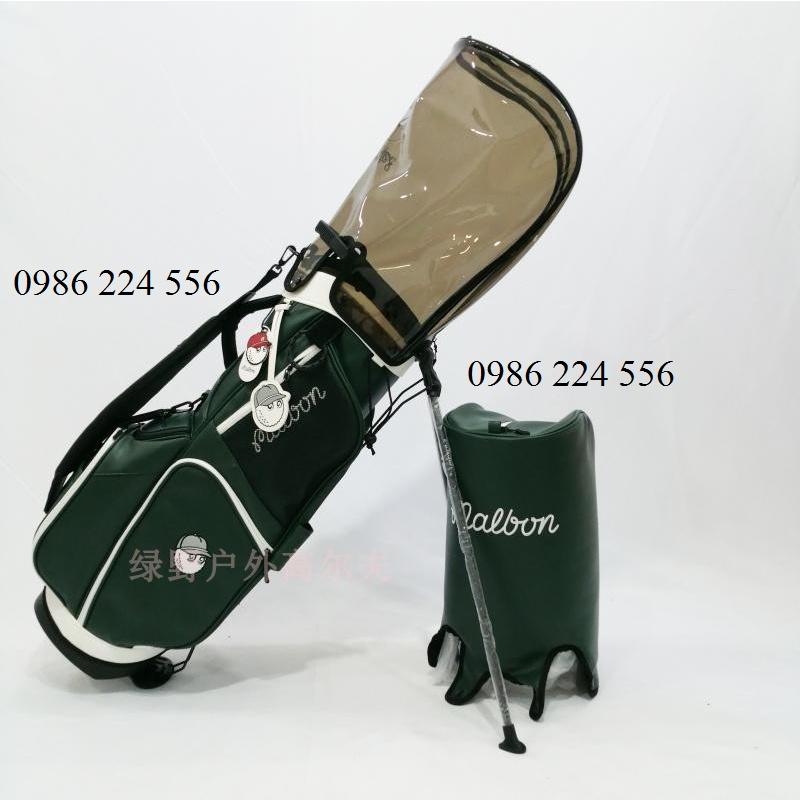 Túi đựng gậy golf bag Malbon có chân chống vải dù chống nước 5 ngăn đựng 14 - 16 gậy - TG019